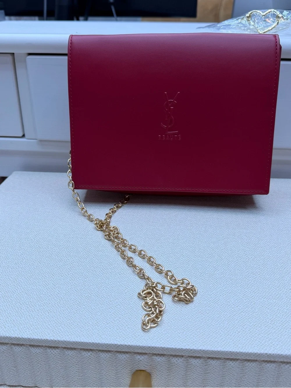 Yves Saint Laurent Red Cosmetic Pouch